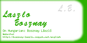 laszlo bosznay business card